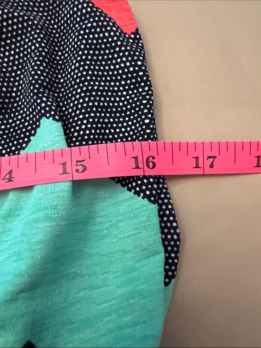 Windsor Strapless Chevron Maxi Dress in Coral, Teal & Navy - Picture 6 of 8